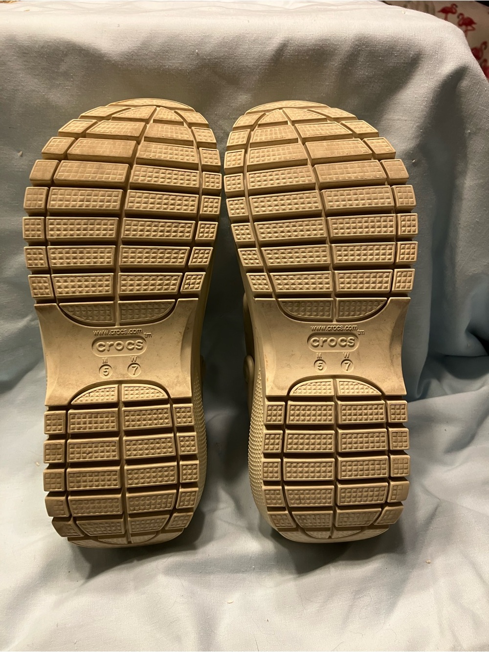 CROCS Platform Slide Sandals in Beige - Picture 7 of 9